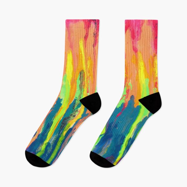 Item preview, Rainbow Drip Painting with Punk Vibes, "Melted Crayons" designed and sold by Daydreamer Alley.