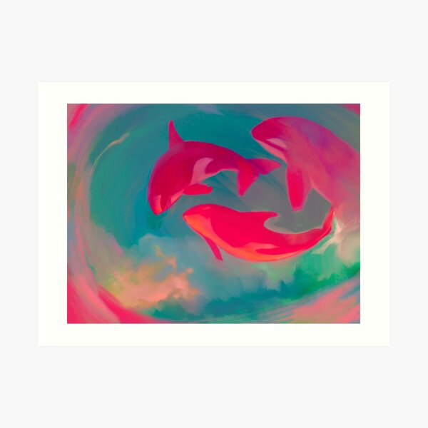 Sky Whales Art Print
