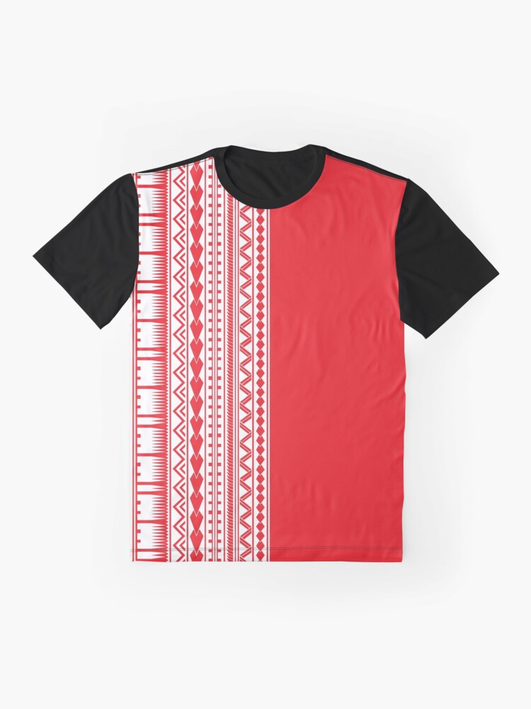 Red white Samoan Polynesian tribal design Graphic T-Shirt for Sale by  Ayelet Fleming