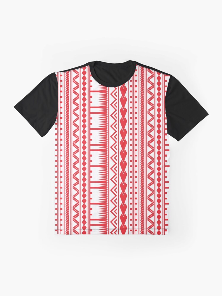 Red white Samoan Polynesian tribal design Graphic T-Shirt for Sale by  Ayelet Fleming