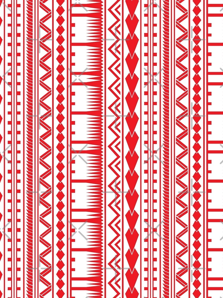 Red white Samoan Polynesian tribal design Graphic T-Shirt for Sale by  Ayelet Fleming