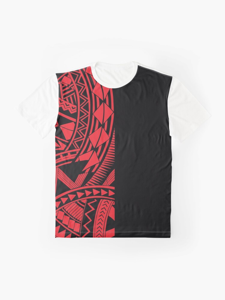 Polynesian Tattoo Other Half Black Design #2 Pocket T-Shirt – Anehana