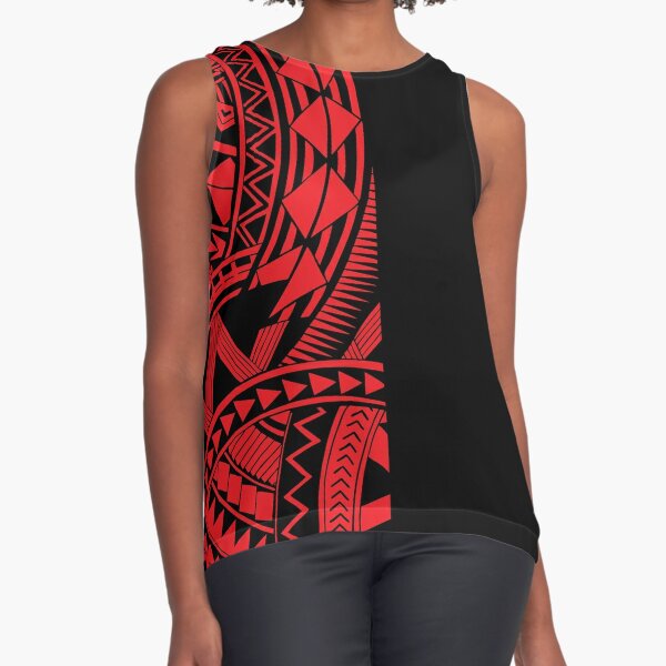 Polynesian Tattoo Other Half Black Design #2 Pocket T-Shirt – Anehana