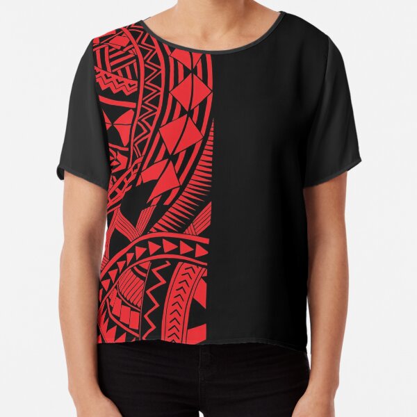 Polynesian Tattoo Other Half Black Design #2 T-Shirt – Anehana