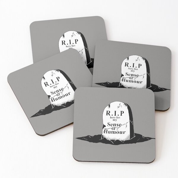 Item preview, R I P - here lies - my Sense of Humour - Halloween - Tombstone designed and sold by ZombieTit.