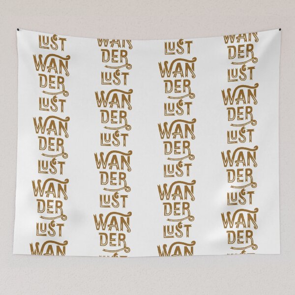Artikelvorschau, Motivational Inspirational and Positive quote - wanderlust typography text art by Word Fandom - wordfandom entworfen und verkauft von Kerry Pritchard.