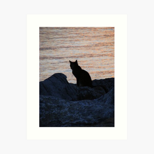 Waiting her love to return from fishing! Art Print