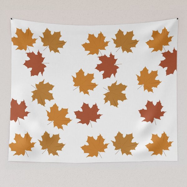 Item preview, Brown Fall Leaves on White background designed and sold by sigdesign.