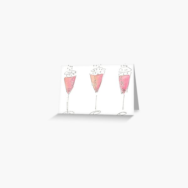 A Trio of Champagne Greeting Card