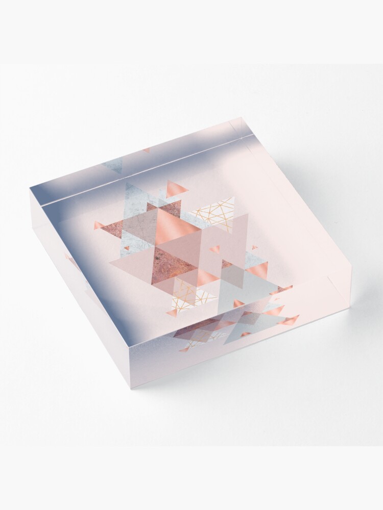 Alternate view of Blush Pink Geo Acrylic Block