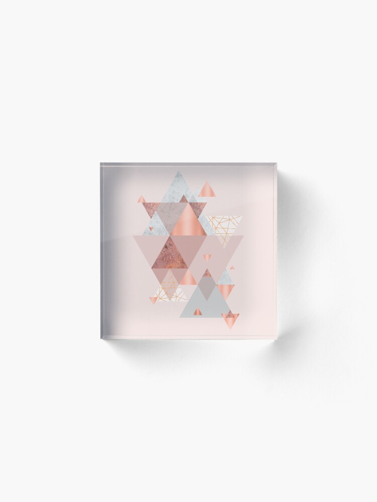 Alternate view of Blush Pink Geo Acrylic Block