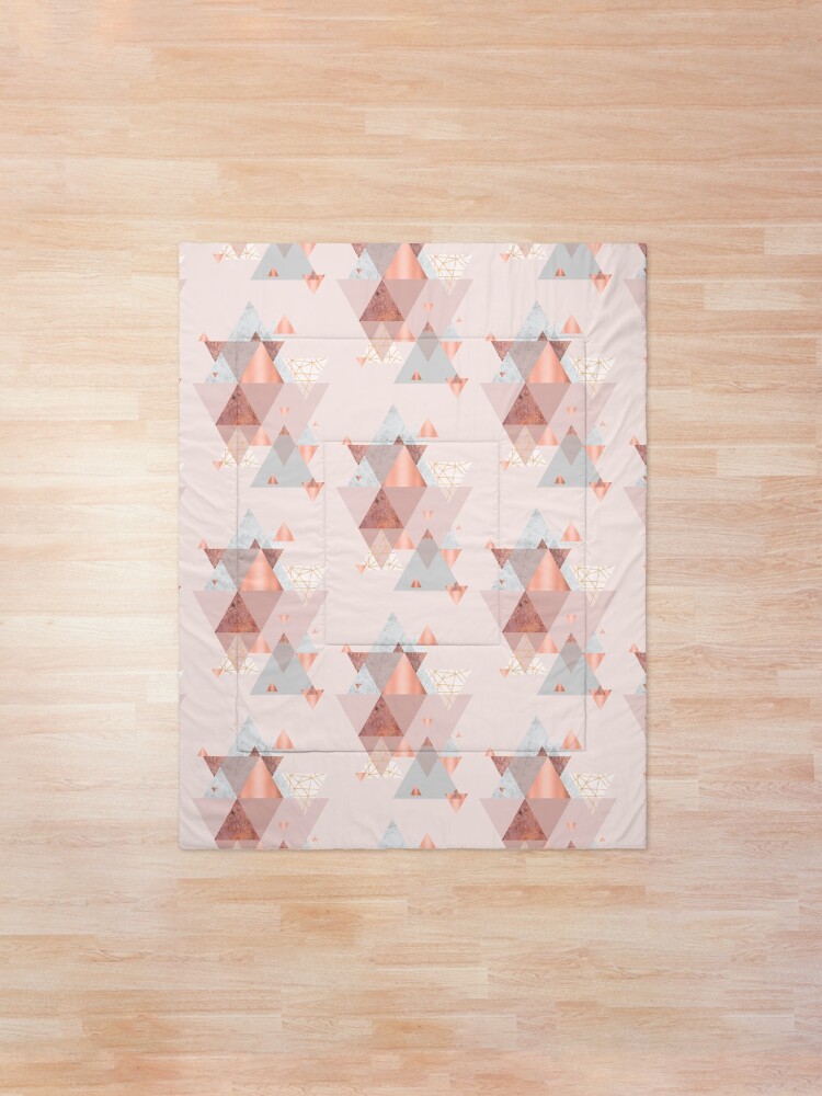 Alternative Ansicht von Erröten Rosa Geo Tagesdecke