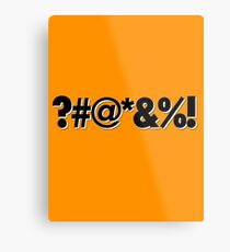 Q*Bert Parody ?#@*&%! Metal Print