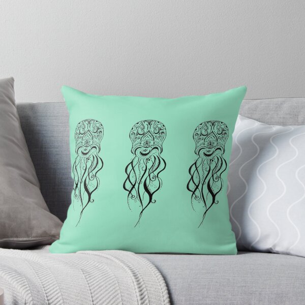 Item preview, Mint Green Jellyfish Mandala designed and sold by inklingsbyellie.