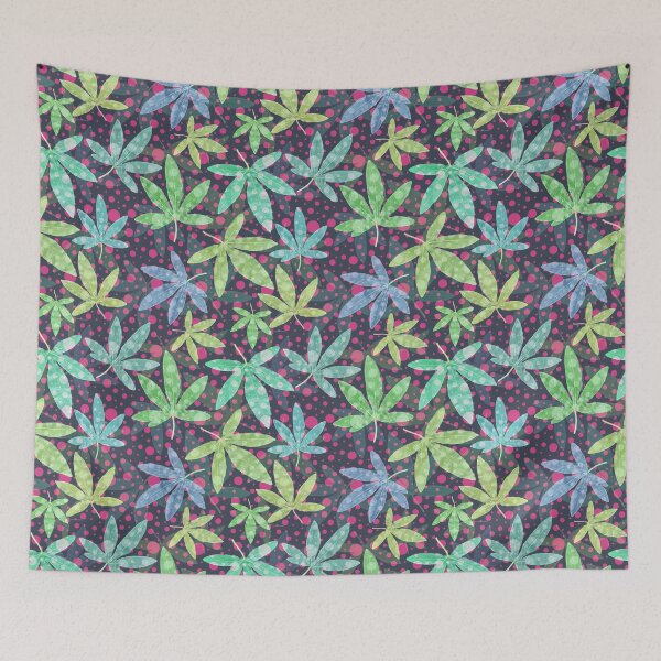 Item preview, Fresh leaf pattern with polka dots designed and sold by DejaReve.