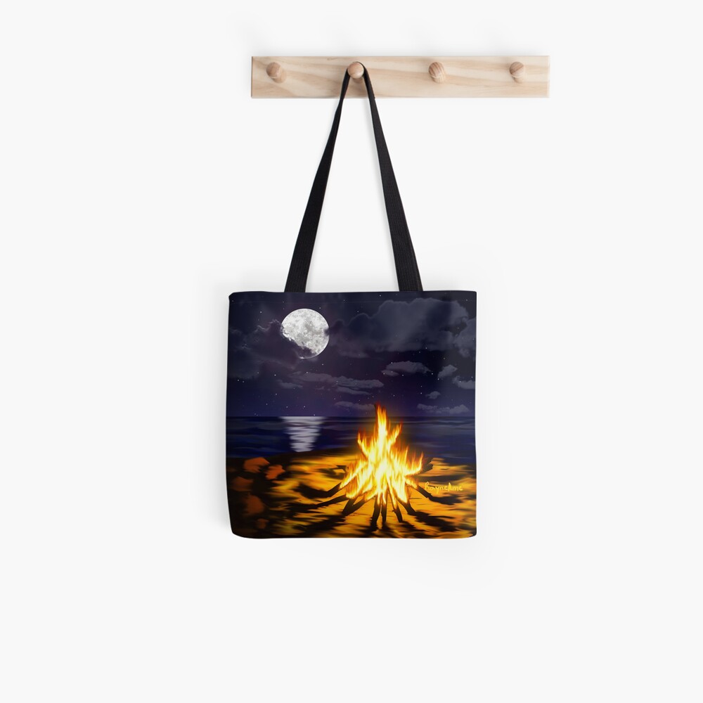 Bonfire at the Beach Tote Bag
