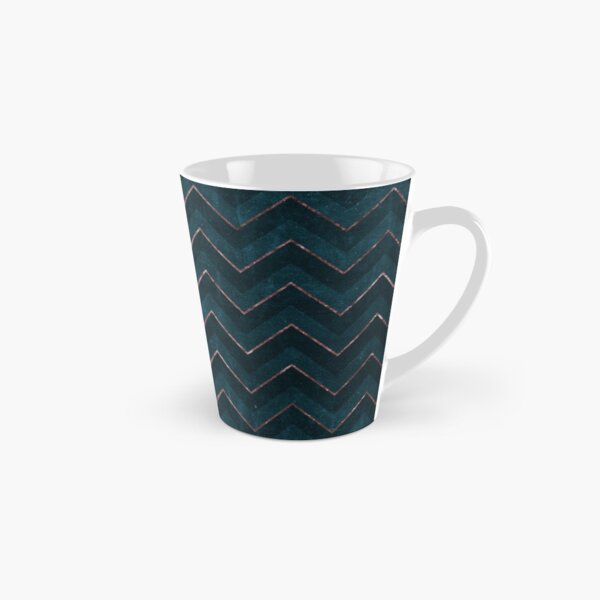 chevron zigzag pattern // rosegold & teal Tall Mug