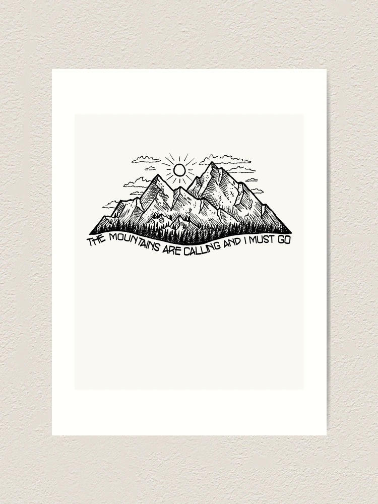 Mountain & Forest Crescent Moon Art Print – Trail Addict Shop