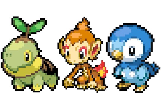 Sinnoh Region Pixel Starter Posters By Andcrsxn Redbubble