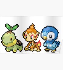 Sinnoh Region Pixel Starter Poster