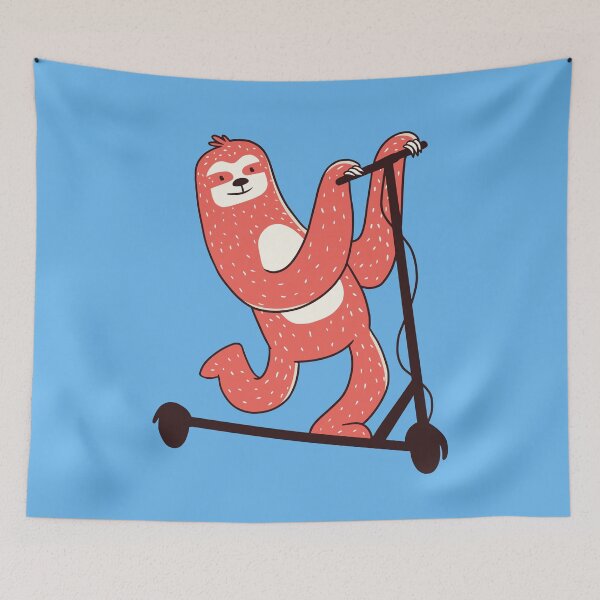 Item preview, cute sloth, scooter driving designed and sold by DerSenat.