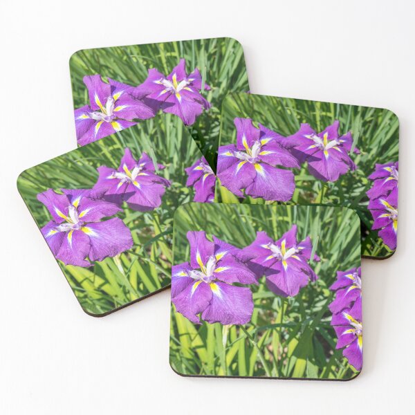 Item preview, Four Electric Purple Beauties - Japanese Irises in Bloom designed and sold by Georgia Mizuleva.