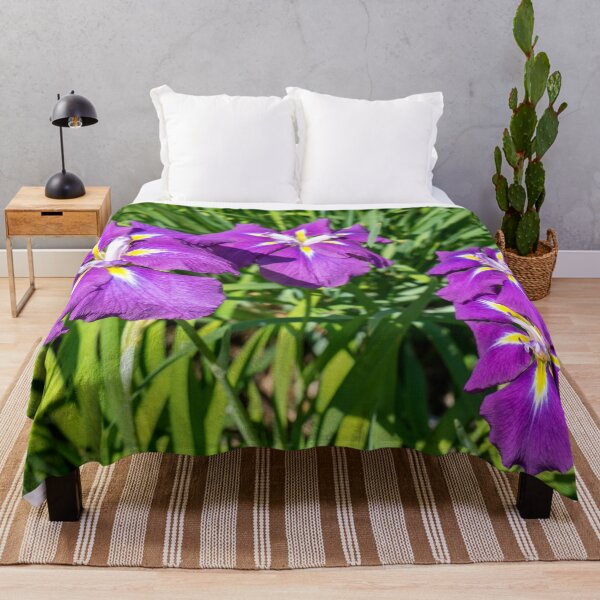 Item preview, Four Electric Purple Beauties - Japanese Irises in Bloom designed and sold by Georgia Mizuleva.