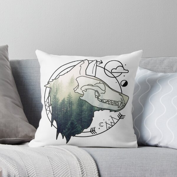 Item preview, Wolf animal forest totem skull art designed and sold by masatomio.