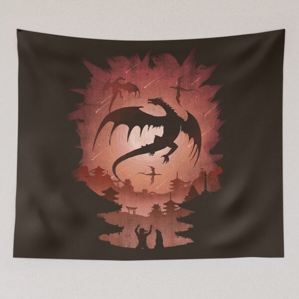 Item preview, Dragons Flying in the Red Sky  designed and sold by Gamma-Ray.