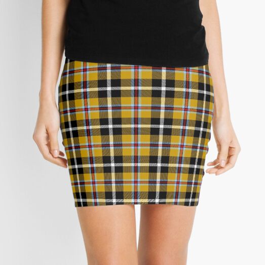 yellow tartan pencil skirt