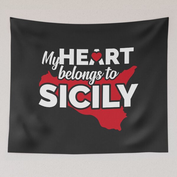 Item preview, My Heart Belongs To Sicily - White designed and sold by campobellezza.