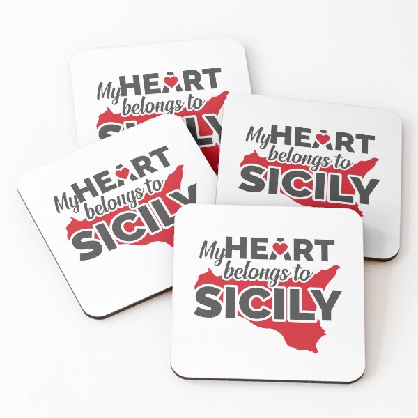 Item preview, My Heart Belongs To Sicily - Red designed and sold by campobellezza.