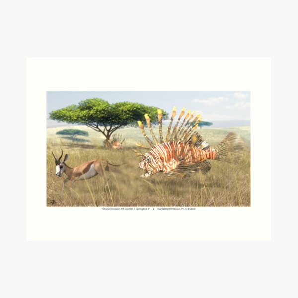 Ocean Invasion #9: Lionfish 1, Springbok 0 Art Print