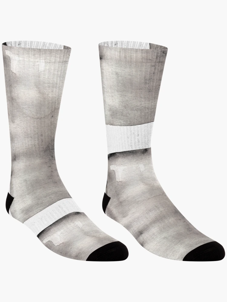Thumbnail 3 of 5, Socks, black rectangle designed and sold by In-Some-Between.