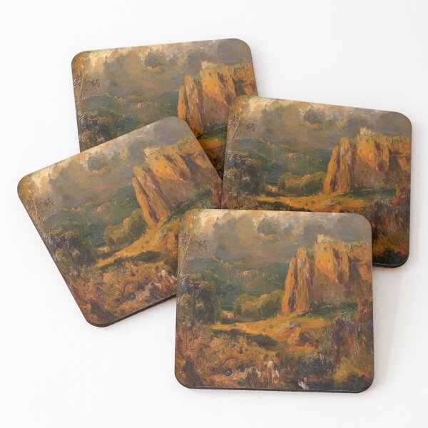 Item preview, Malhec rocks in the Valley of Saint-Vincent(Rochers de Malhec dans la vallée de Saint-Vincent)-Theodore Rousseau designed and sold by LexBauer.