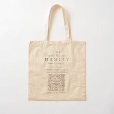 Shakespeare, Hamlet 1603 Cotton Tote Bag