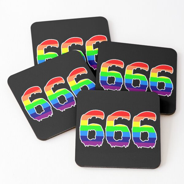 Item preview, 666 - Funny Heavy Metal Fan Design Rainbow Horror Font designed and sold by ramiro.