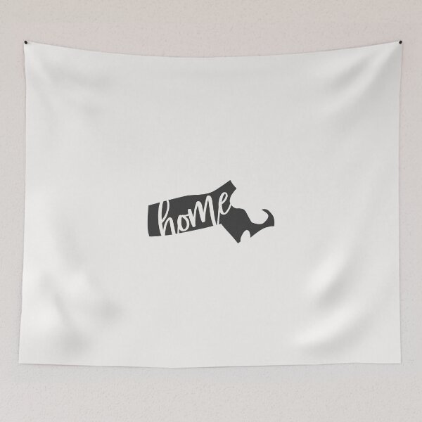 Item preview, Massachusetts Home State Outline Design, Gift, Homegrown print designed and sold by DNH Threads.