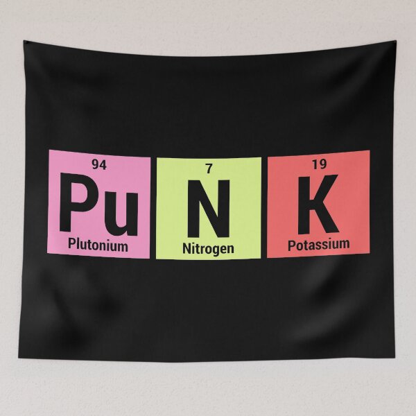 Item preview, Punk Spelled as Periodic Table Elements - Science Design designed and sold by ramiro.