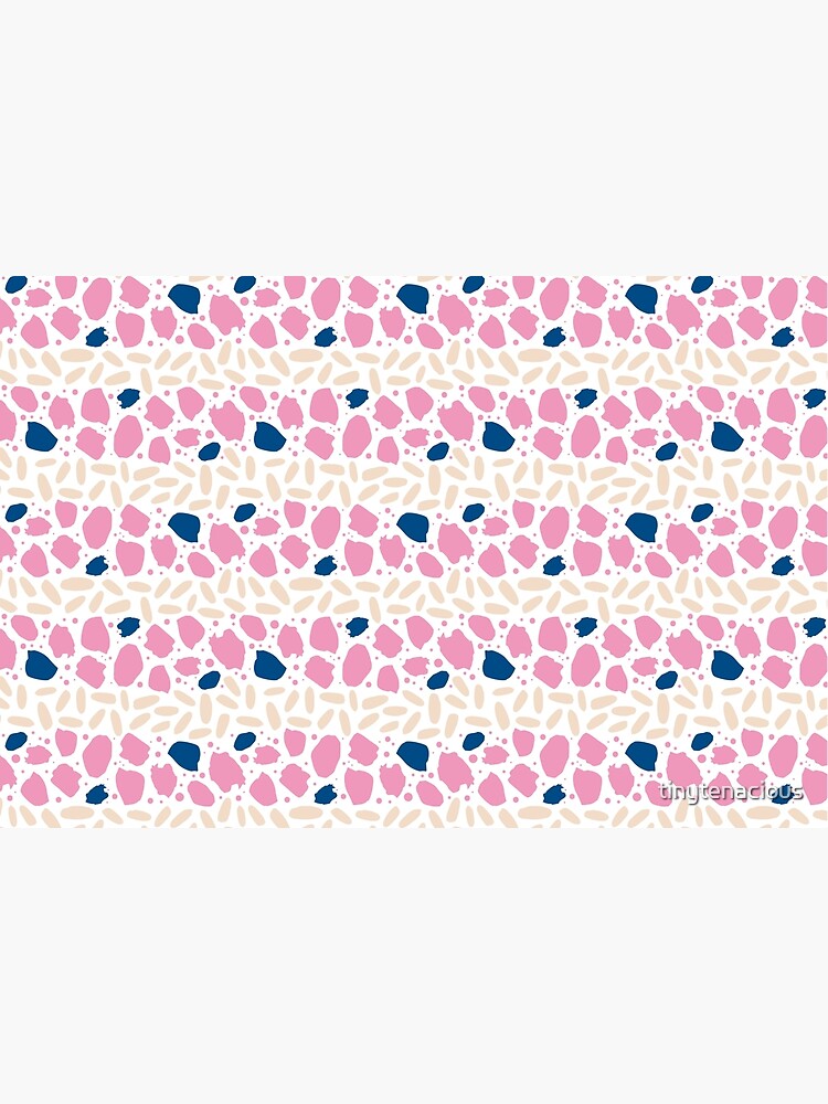 Thumbnail 6 of 6, Bath Mat, Abstract Lines and Dots in Peach designed and sold by tinytenacious.