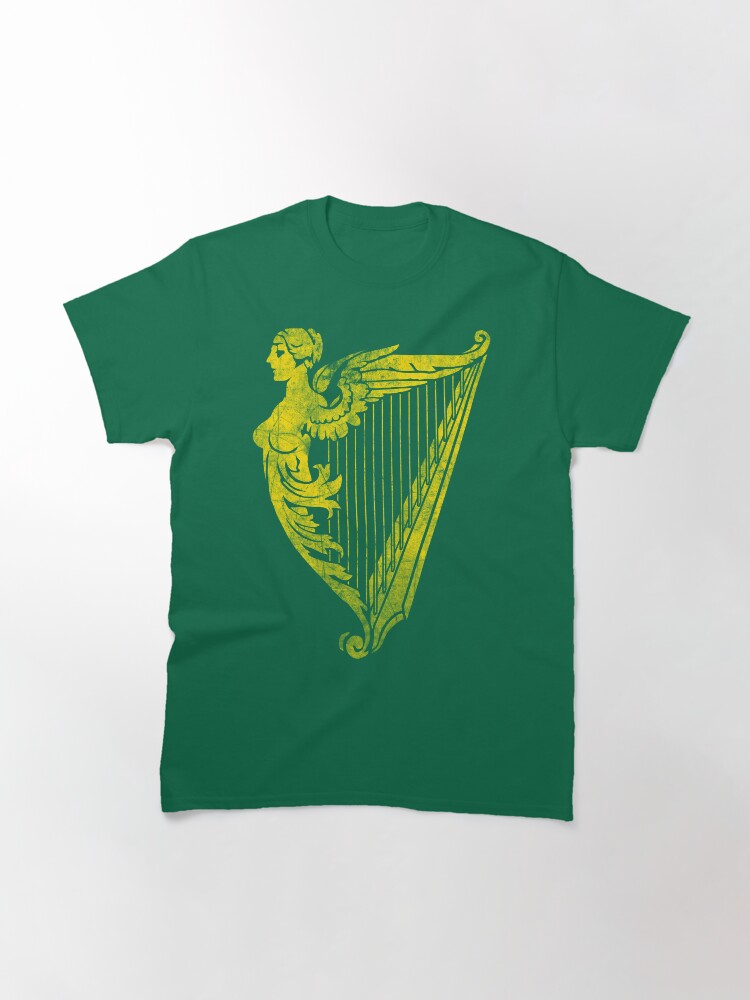 "Irish Harp Heraldry Gold Weathered" Tshirt by GrizzlyGaz Redbubble
