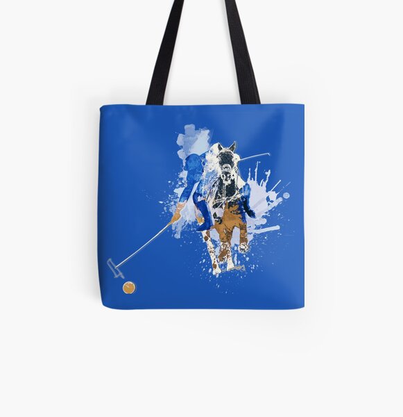 polo player bluebrown All Over Print Tote Bag