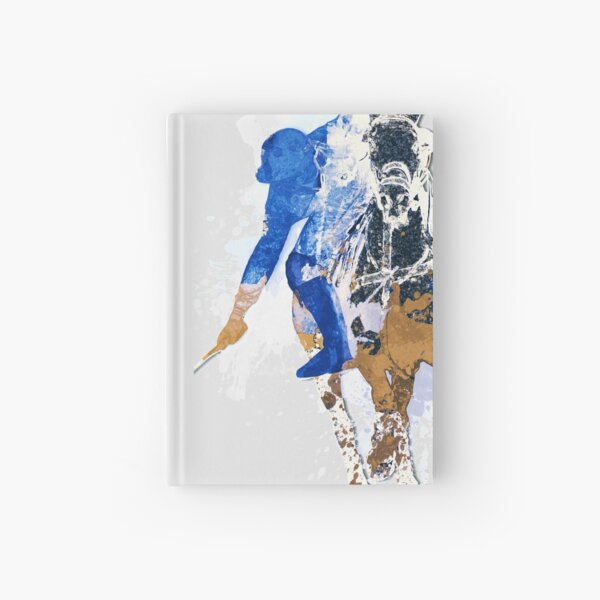 polo player bluebrown Hardcover Journal