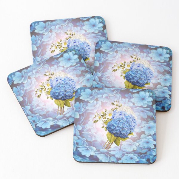Item preview, Blue Shades of Watercolor Hydrangeas  designed and sold by NadineMay.