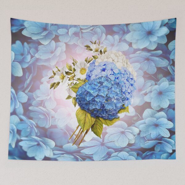 Item preview, Blue Shades of Watercolor Hydrangeas  designed and sold by NadineMay.