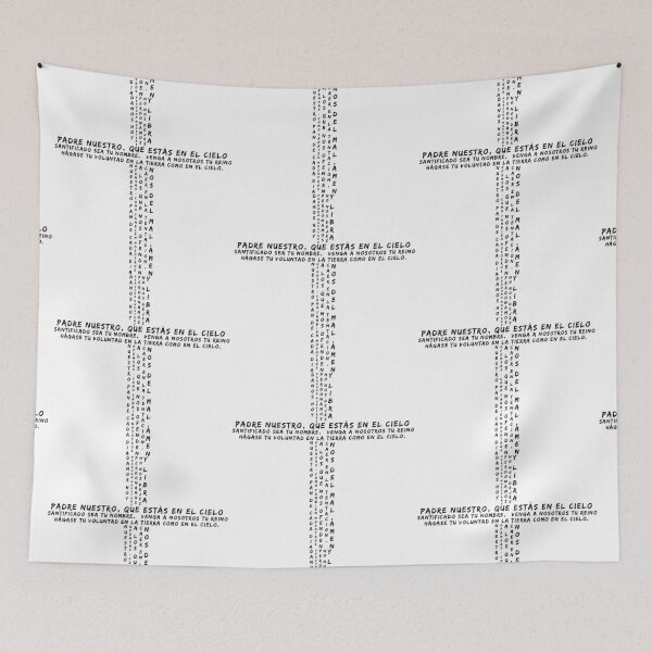 Item preview, Padre Nuestro Oracion Prayer in Spanish Clear White Caligramme designed and sold by Bebichic.