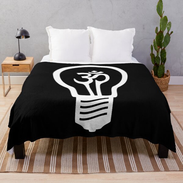 Item preview, Om Symbol Light bulb - White on black designed and sold by XOOXOO.