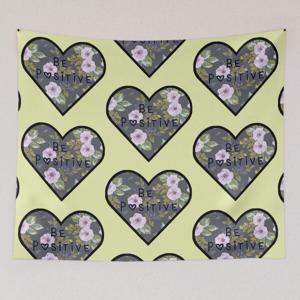 Item preview, Be Positive Mantra Girly HEART FLOWER designed and sold by Bebichic.