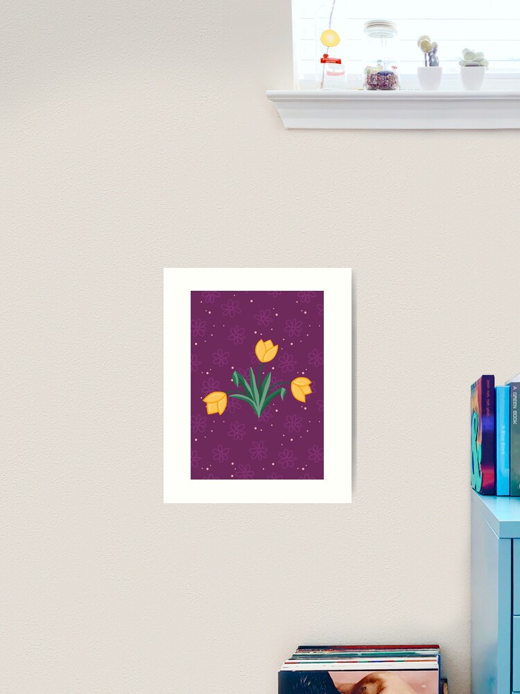 Thumbnail 2 of 3, Art Print, Dutch Tulips in Purple designed and sold by tinytenacious.