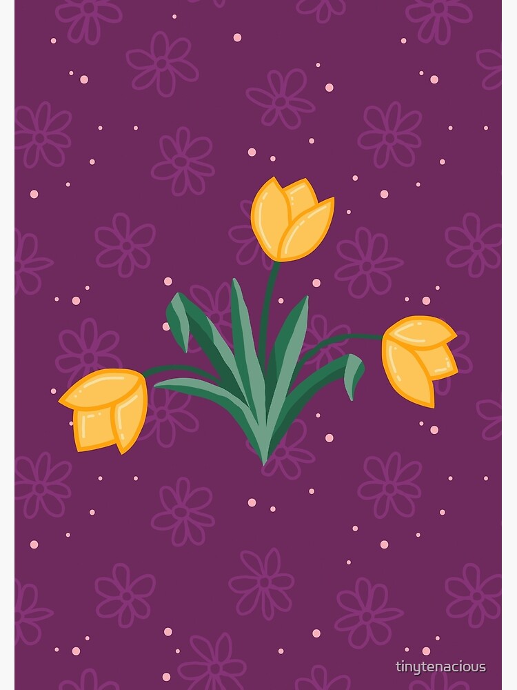 Thumbnail 3 of 3, Art Print, Dutch Tulips in Purple designed and sold by tinytenacious.